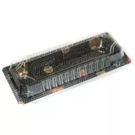 # 1 Sushi Container Base and Lid 9 x 4 x 2 Inches - 600/Case