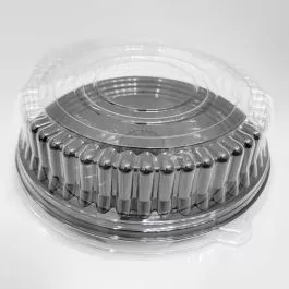 12" Round Catering Tray with Lid - 50/Case