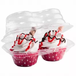 2 Cavities Stackable Cupcake Holder - 50/Pack
