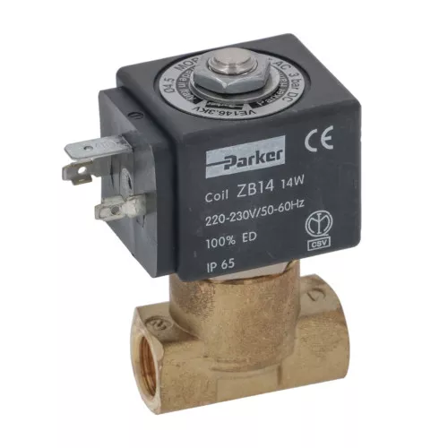 2 Way Electric Solenoid Valve 1/4" BSPF - 1/4" BSPF - 230/240V - 14W - VIBIEMME ELETELE2A2245