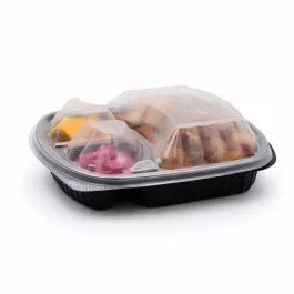 3 Compartment Microwave Container with Lids - 200/Case