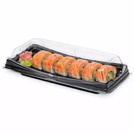 #30 Sushi Container with Lid 9 1/2 x 4 5/8 x 2 1/4 Inches - 300/Case