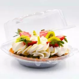 6" Crystal Clear Pie Containers with Deep Dome Heavyweight Plastic- 200/Case