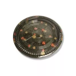 #61 Round Sushi Party Tray Container with Lid 11.42 x 0.67"- 100/Case