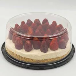 7" Smoothwall Cake Container for a 6'' Cake with Low Dome for Cheesecake - 100/Case