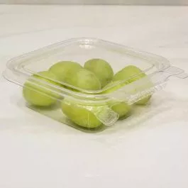 8 Oz Square Tamper Evident Clear Plastic Tub - 300/Case