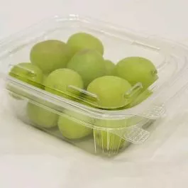 8 oz Tamper Evident Clear Hinged Plastic Container -240 / Case
