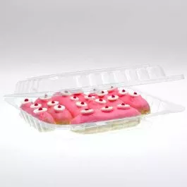 8 x 7 x 2 Inches Clear Plastic Hinged Clamshell Containers - 110/Case