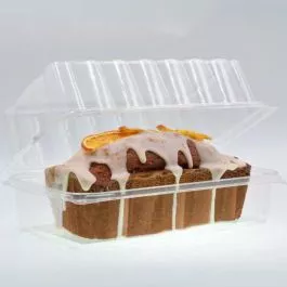 8x4x3 Clear Plastic Hinged Clamshell Containers - 300/Case
