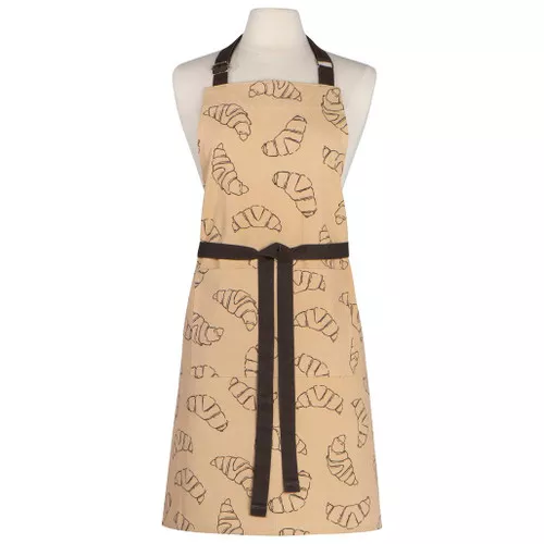 Apron Cotton - Le Petit Déjeuner Croissants, 32 x 28-in