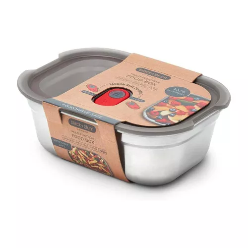 B+B - Microwavable Steel Food Box, Rectangular Small