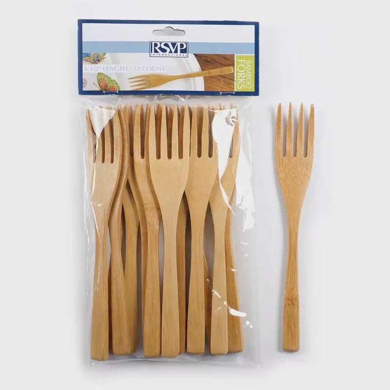 Bamboo Fork Set, 12pcs