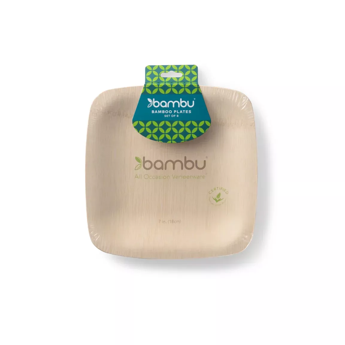 BAMBOO SQUARE PLATES 7"