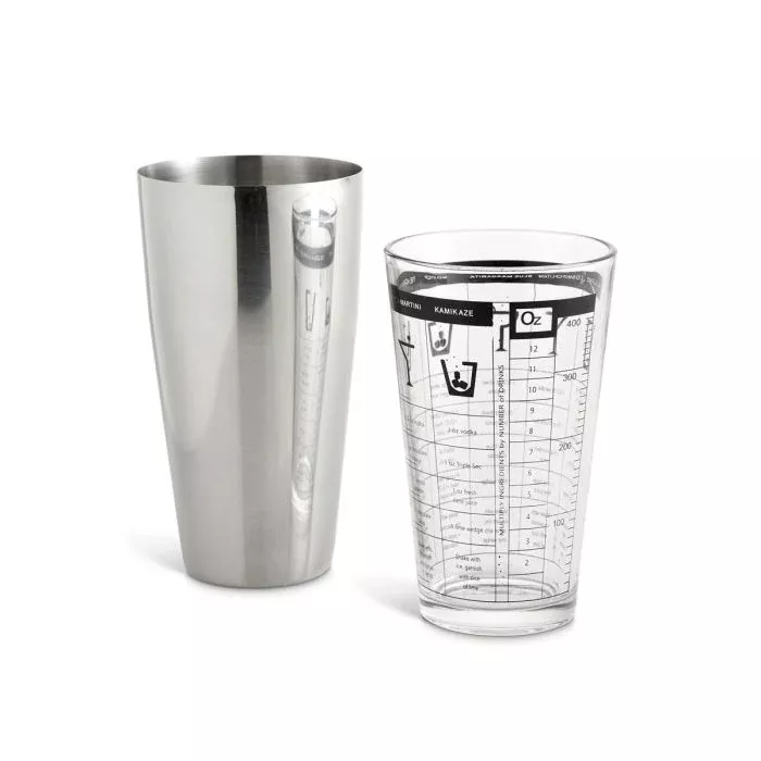 Bar Boston Cocktail Shaker with Recipes