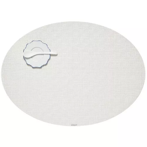 Bay Weave Placemat Oval - Vanilla, 14 x 19.25-in