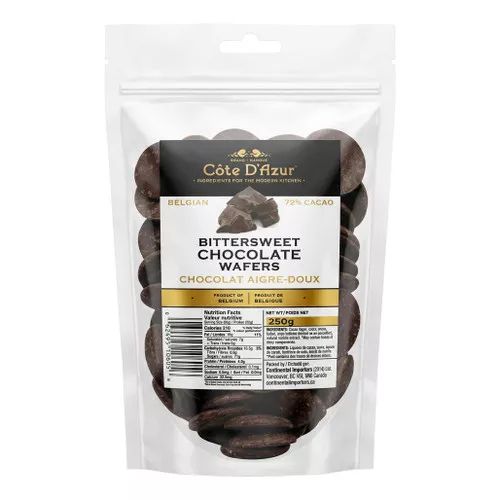 Belgian Bittersweet Chocolate Wafers, 250g