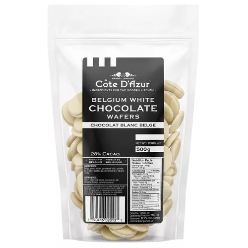 Belgian White Chocolate Wafers, 500g