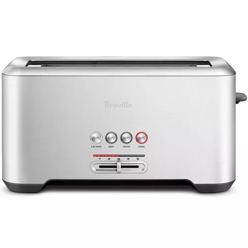 Bit More Long-Slot 4-Slice Toaster - Stainless Steel