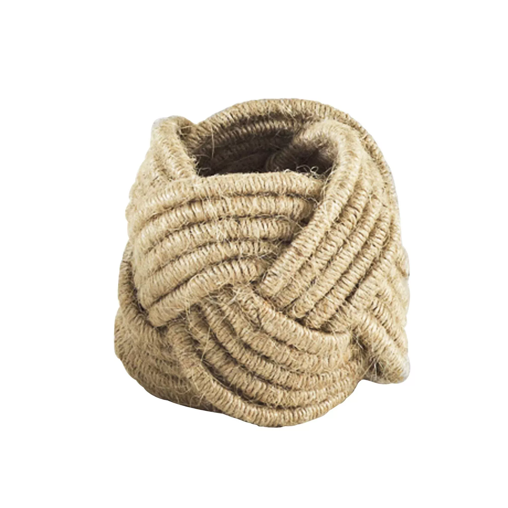 Braided Jute Napkin Ring Set of 4: Natural
