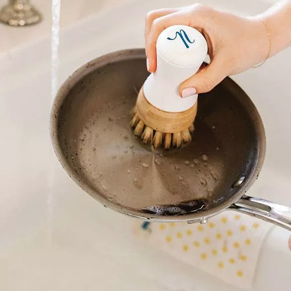 Brush with Dish Soap Stick