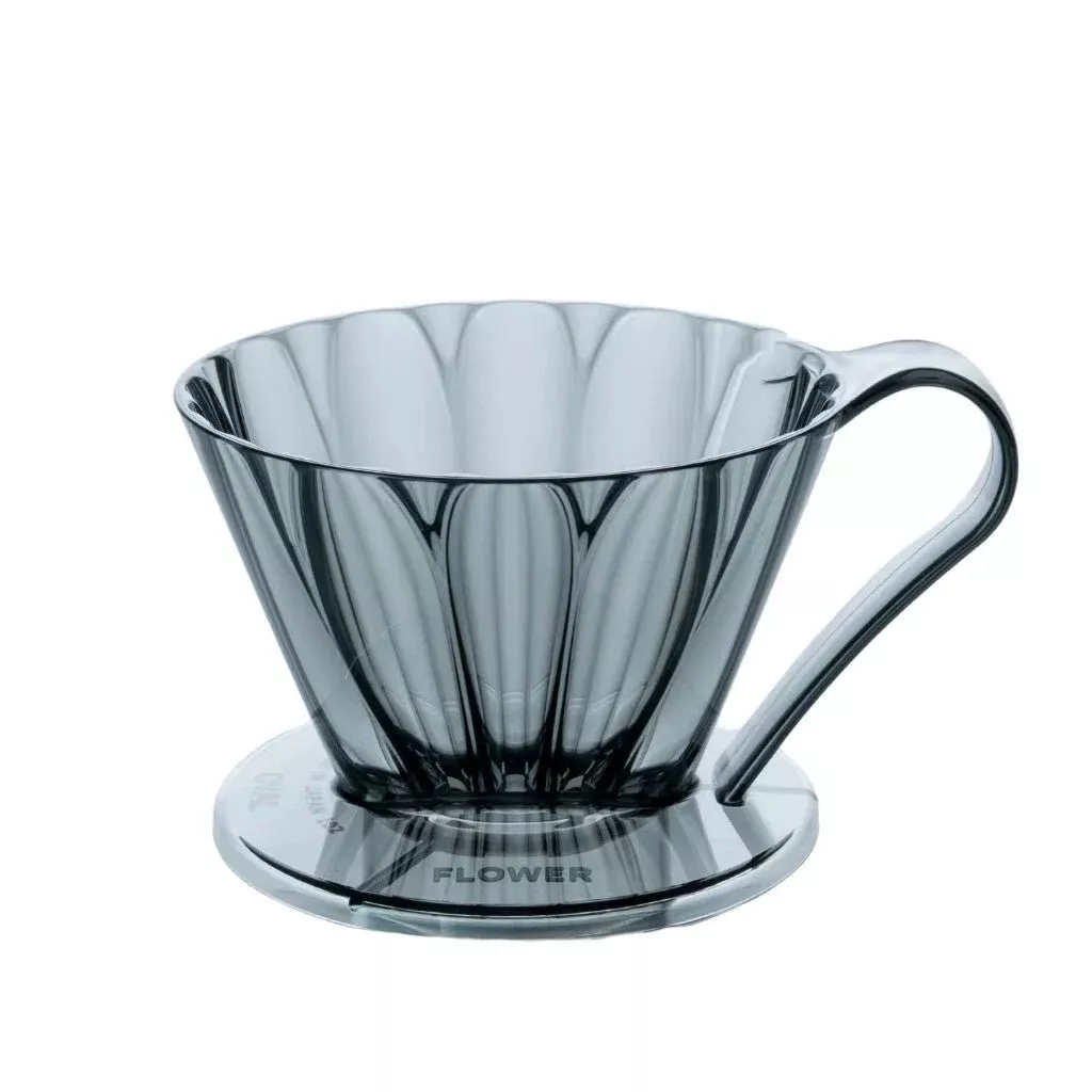 Cafec 102 Black Flower Oval Dripper