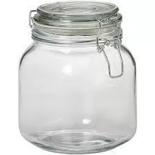 Canister w /Clamp - 1 Qt (Glass)