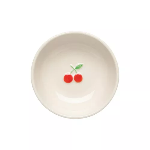 Cherry Embossed Pinch Bowl -Stoneware, 3-in