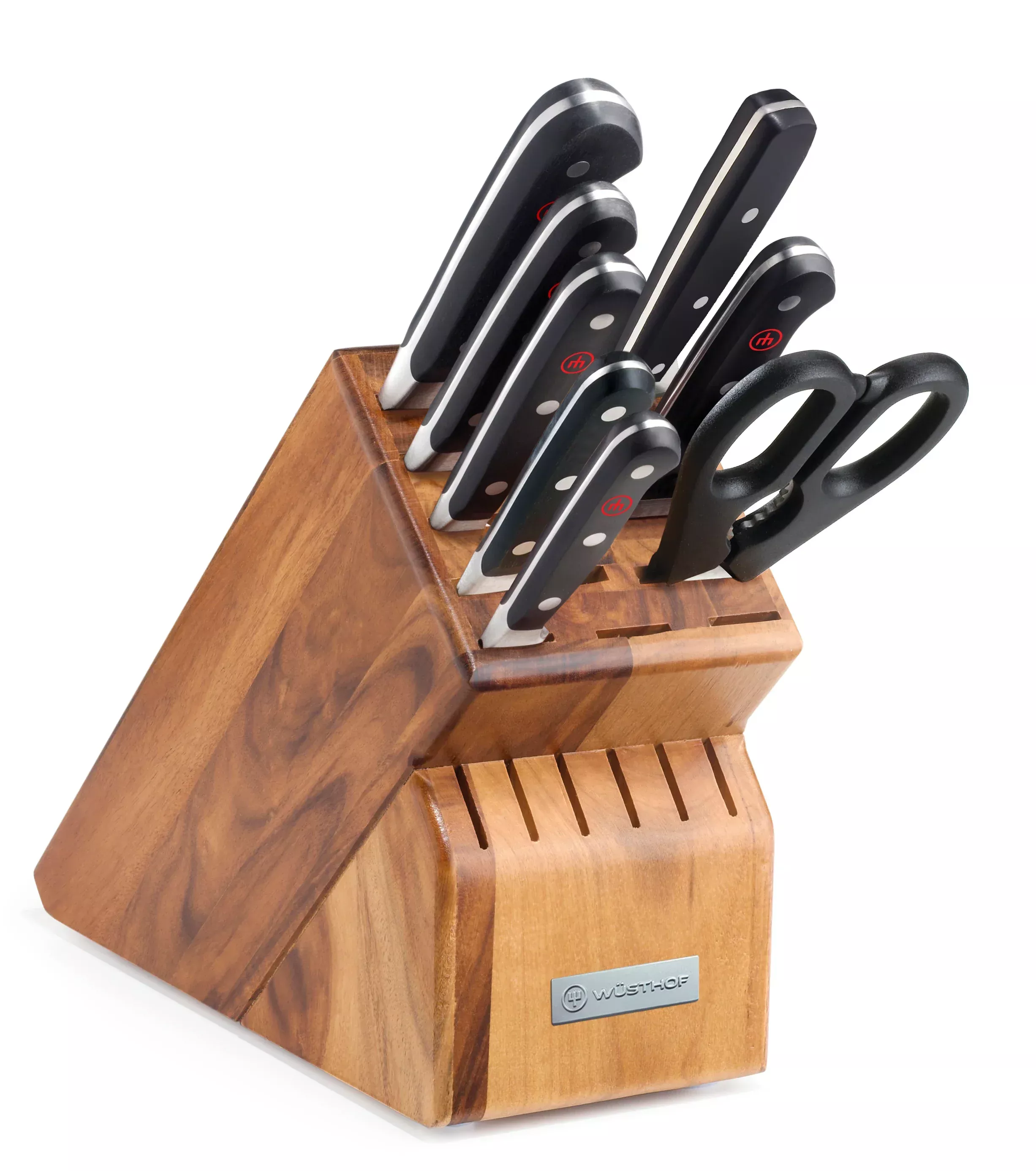 Classic 9-Piece Knife Block Set, Acacia