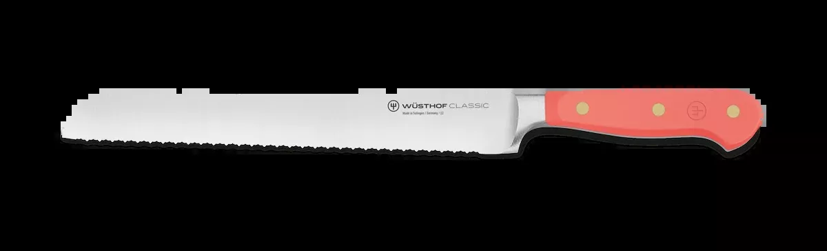 Classic Double-Serrated Bread Knife 23 cm | 9 inch | Coral Peach