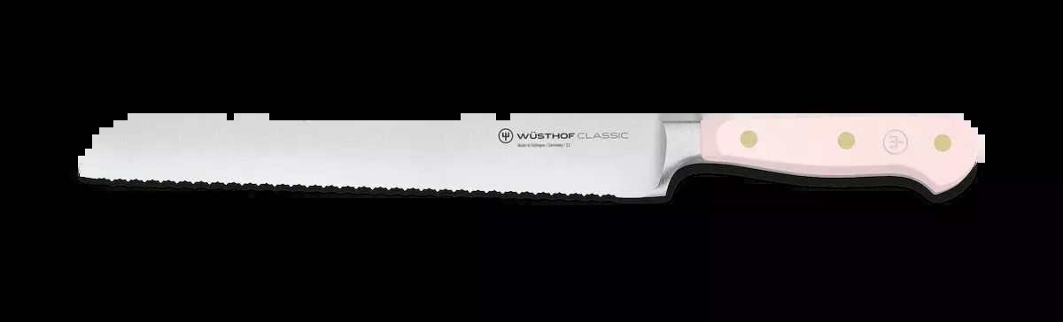 Classic Double-Serrated Bread Knife 23 cm | 9 inch | Pink Himalayan Salt