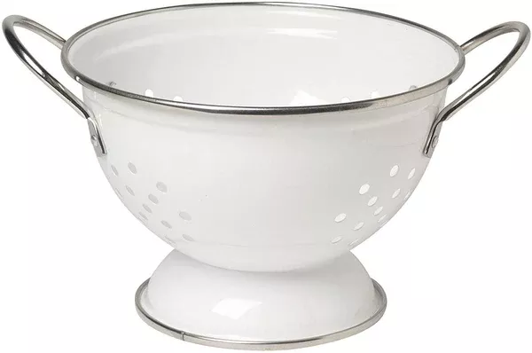 Colander Metal White 1 Quart