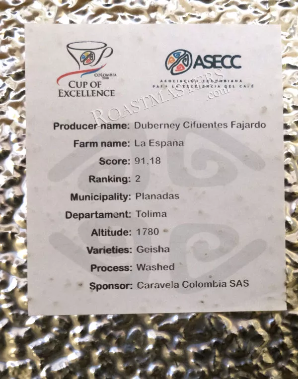 Colombia Geisha Cup of Excellence #2