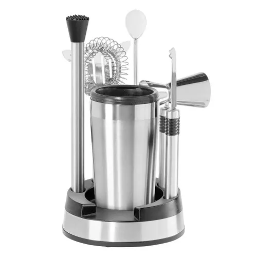 Compact Barware Tool Set - Stainless Steel, 8-Piece