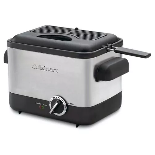 Compact Deep Fryer 1000 Watts - Brushed Stainless, 1.1L
