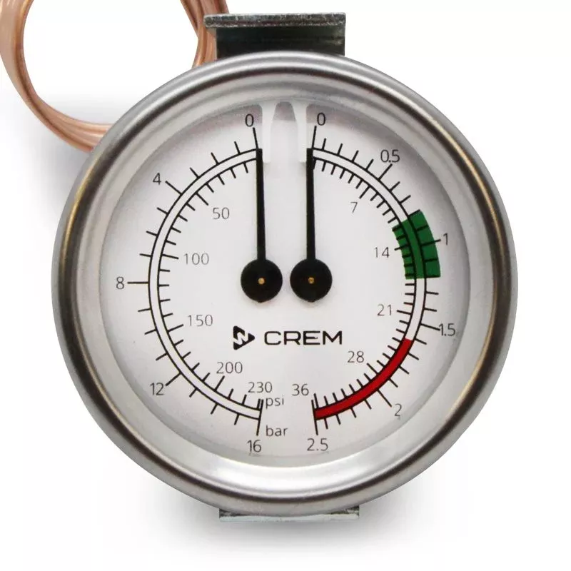 Crem /Expobar Dual Pressure Gauge ø 60mm - 60000050