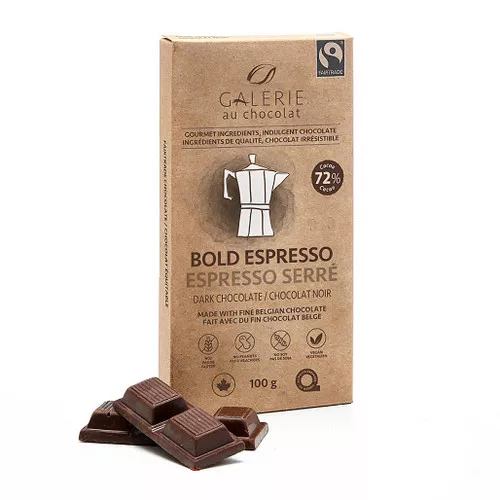 Dark Chocolate Espresso Bar - 72%, 100g