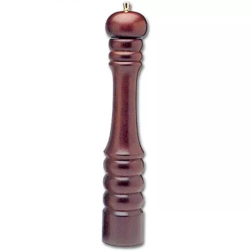 Dark Lacquered Wood Pepper Mill, 16″