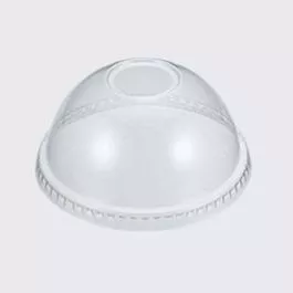 Dome Lid With Hole For Crystal Clear Plastic Cups - 1000/Case