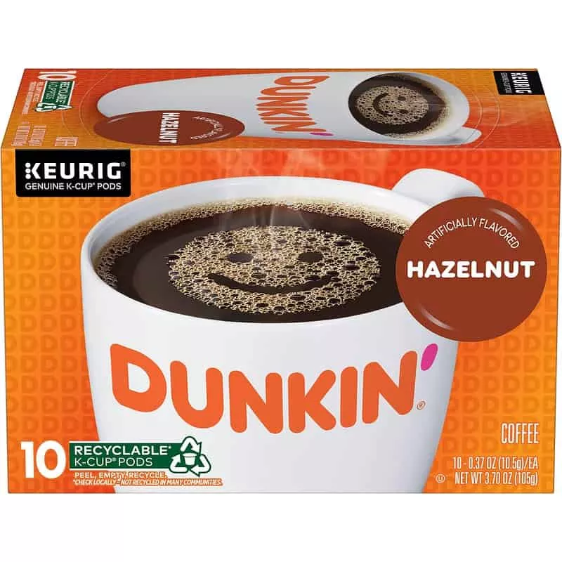 Dunkin’ Hazelnut Flavored Coffee, 60 Keurig K-Cup Pods