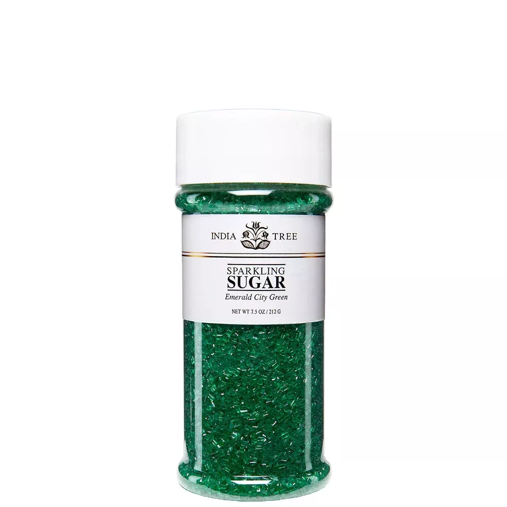 Emerald City Green Sparkling Sugar, 7.5oz Jar