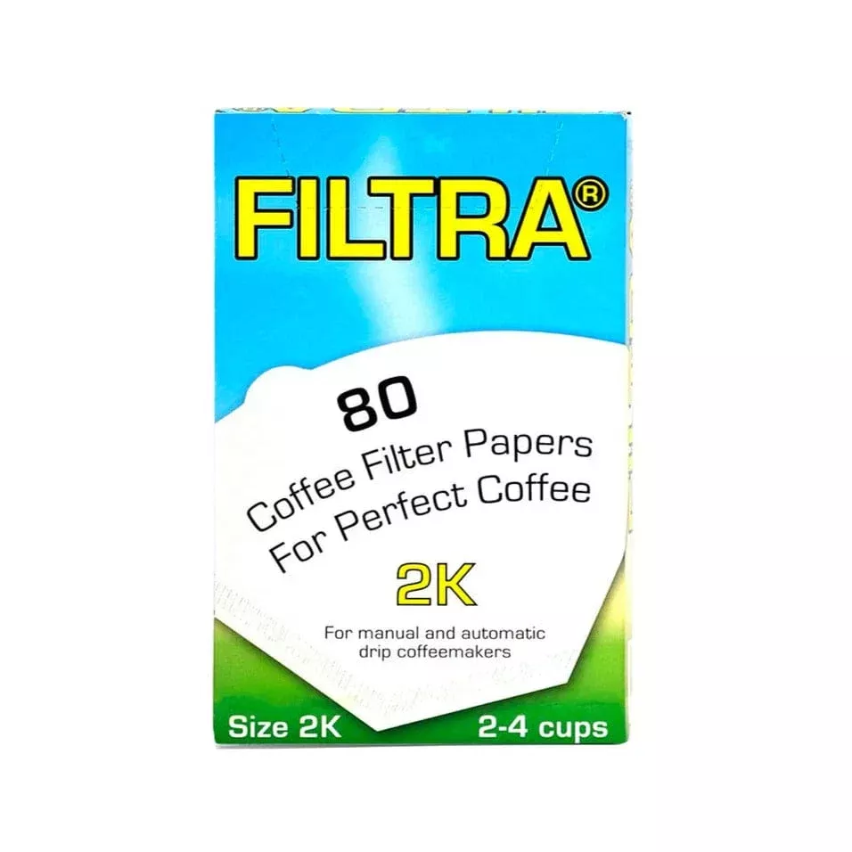 Filtropa Size 2 Coffee Filter Papers White 80 Pack