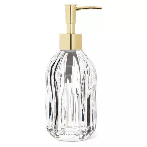 Fluted Glass Soap & Lotion Pump, 7.5-in