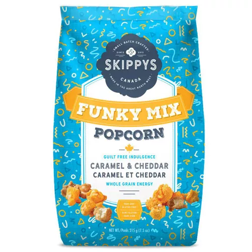 Funky Mix Popcorn - Caramel & Cheddar, 215g