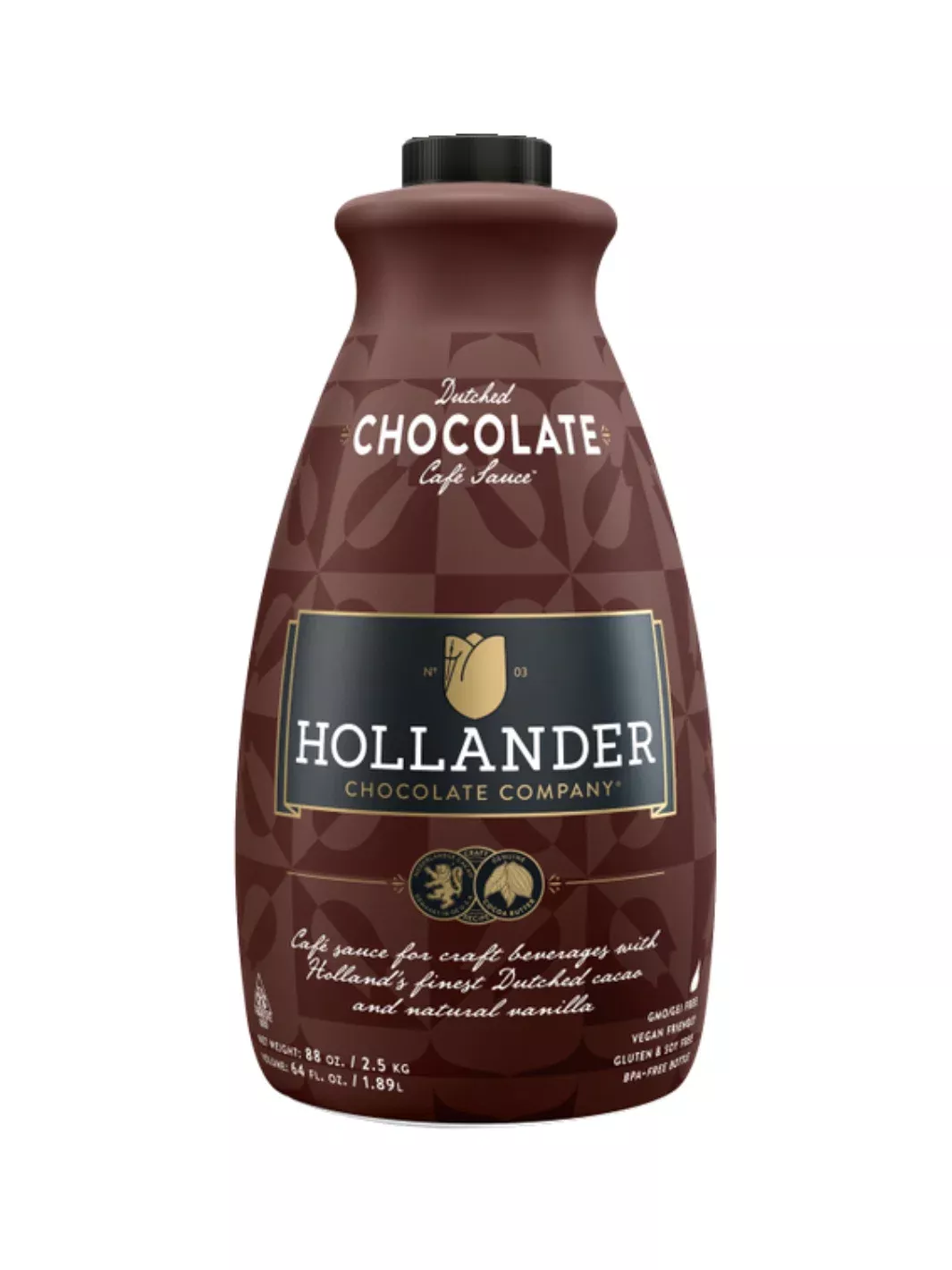 HOLLANDER Dutched Chocolate Cafe Sauce (1892ml/64oz)