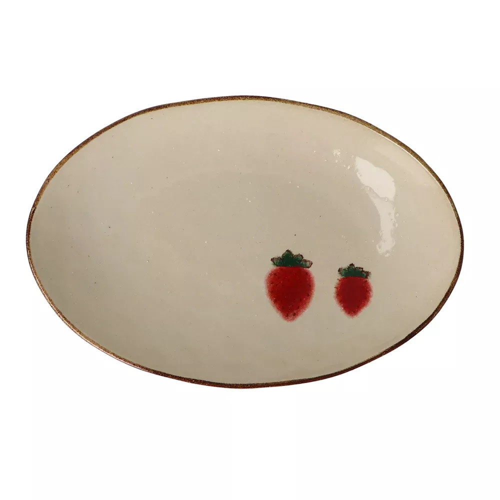 IZAWA | Strawberry Tableware - Deep Oval Plate