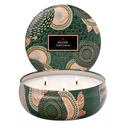 Japonica 3 Wick Tin Candle - Temple Moss, 12oz
