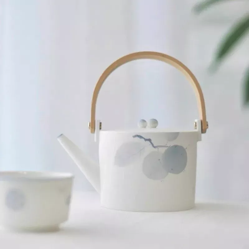 Jingdezhen | Lanting | Handmade Blue Fruit Tea Pot
