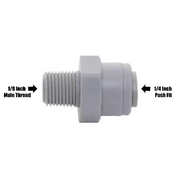 John Guest PI010821S 1/8" NPTF Thread to 1/4"
