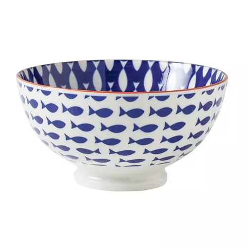 Kiri Porcelain Medium Bowl - Fish, 6-in