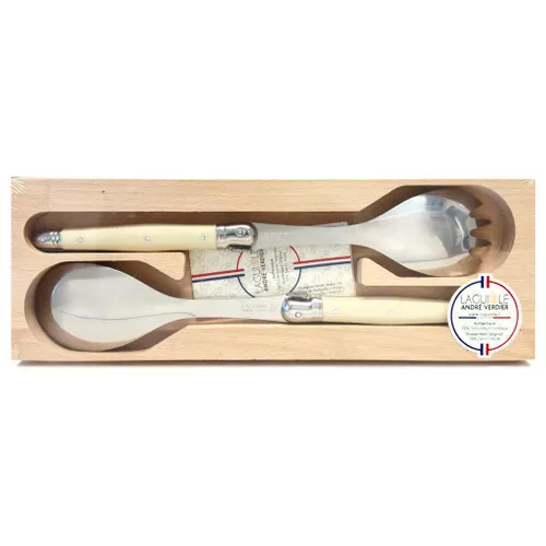 Laguiole Debutant - Salad Servers Ivory , Set of 2